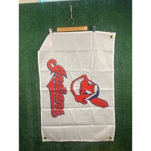 Cleveland Indians MLB Baseball Flag Banner Chief Wahoo Logo White Red Blue 3x2